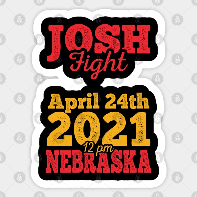 Josh fight meme April 24th Nebraska Sticker by JettDes